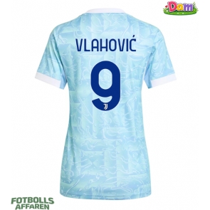Juventus Dusan Vlahovic #9 Bortatröja Kvinnor 2025-26 Kortärmad